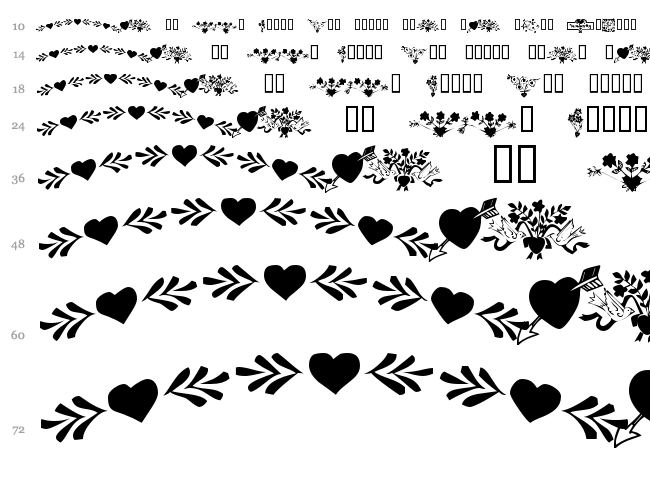KR Be Mine More font waterfall